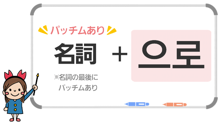 名詞+으로