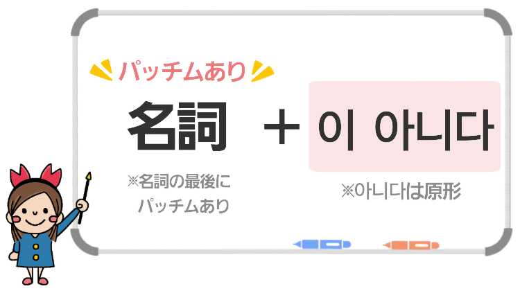 名詞+이 아니다
